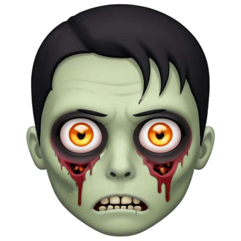 zombie, trapstar, Black hair black eyebrow emoji