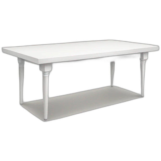 long white table facing towards me emoji