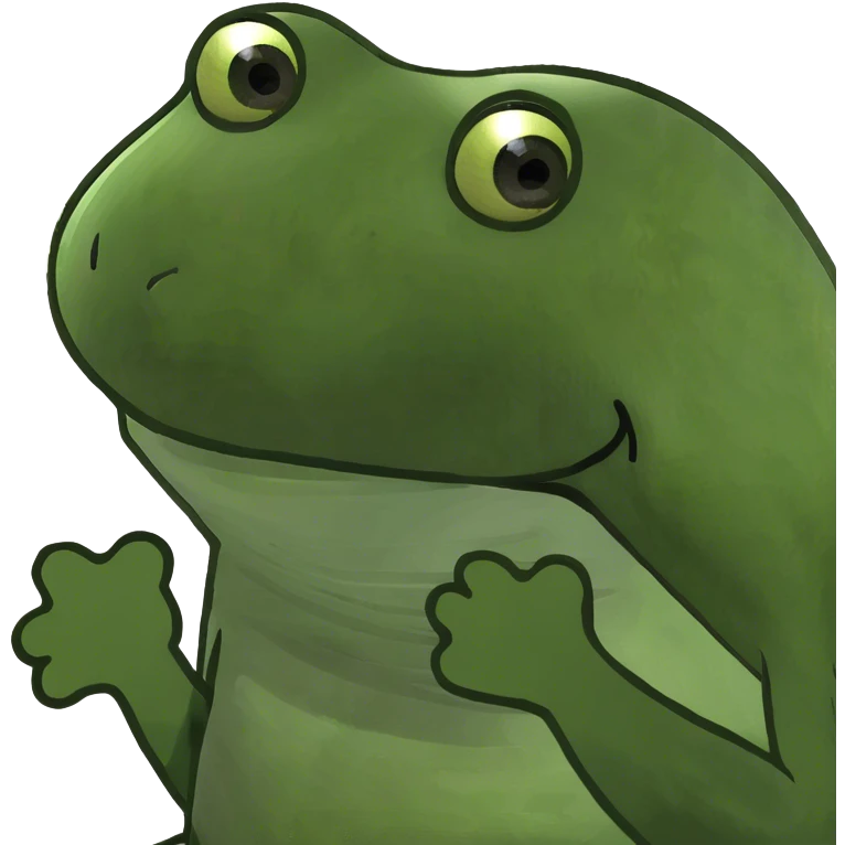 Farting frog emoji