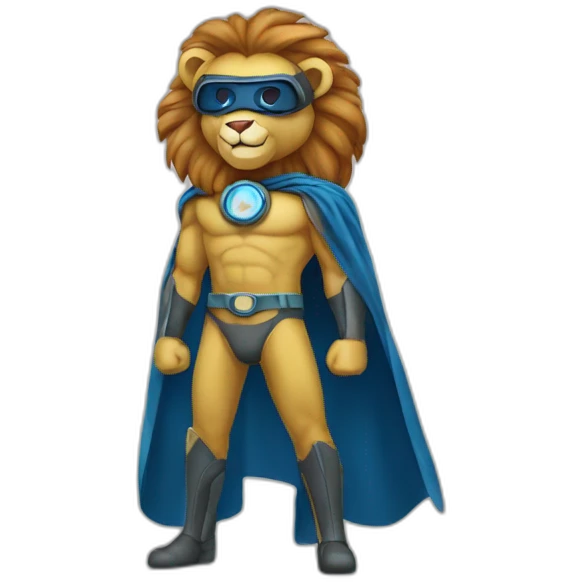 Super hero in lion emoji