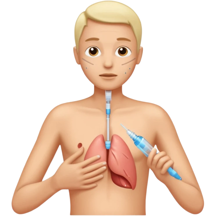 Injecting peptides into stomach drooping facial  emoji