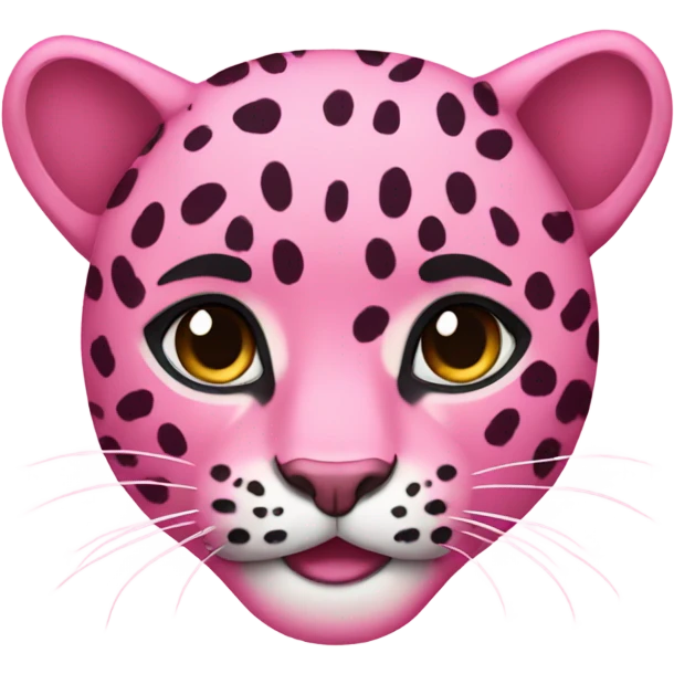 a pink leopard emoji