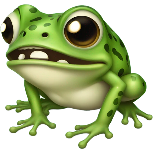 Freaky frog emoji