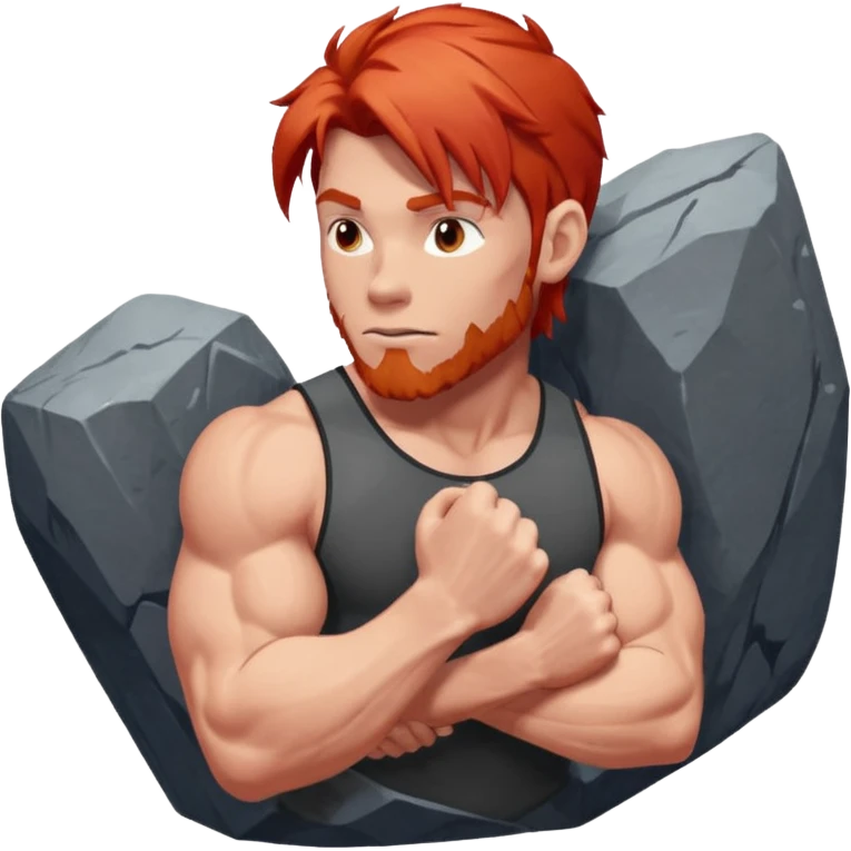 bouldering guy red hair emoji