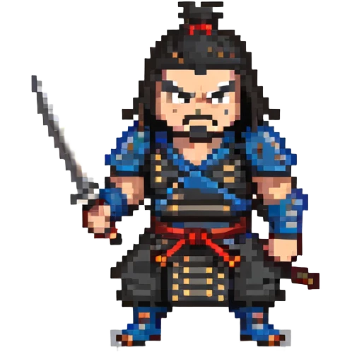angry samurai in battle stance emoji