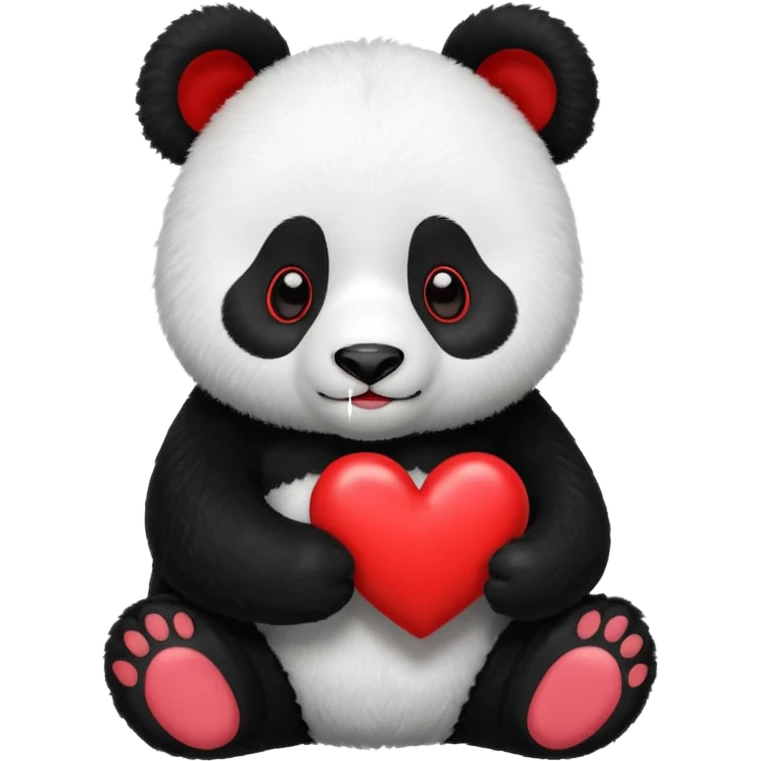 Panda with heart emoji