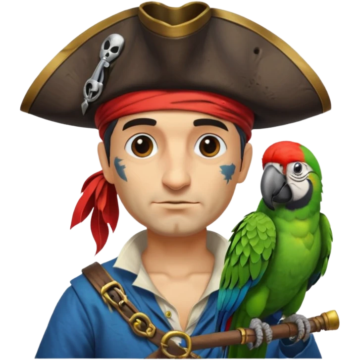 pirate and parrot emoji
