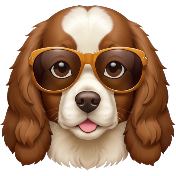 spaniel with sunglasses emoji