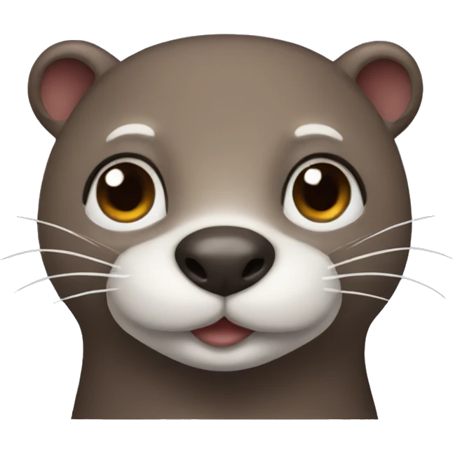 cartoon otter with heart eyes emoji