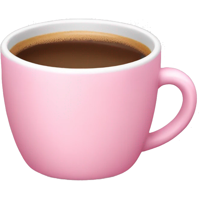 Baby pink coffee cup emoji