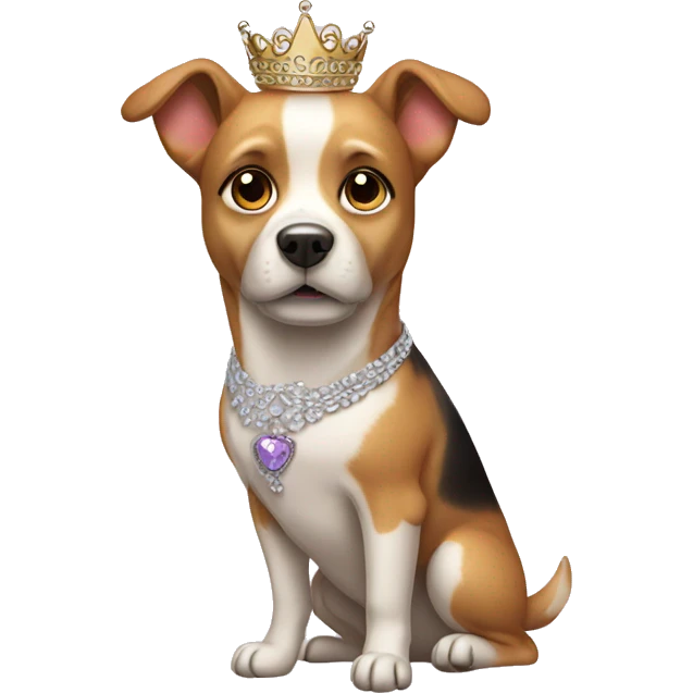 dog wearing princess dress emoji