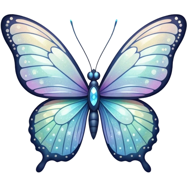 white sparkly butterfly emoji