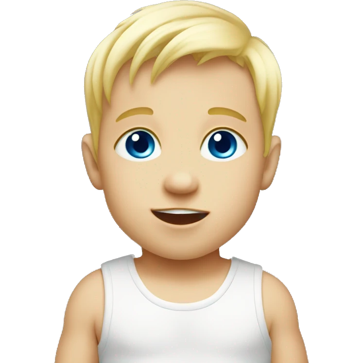 Blonde Baby boy with blue eyes  emoji