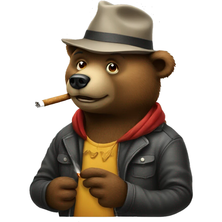 Smoking bear emoji