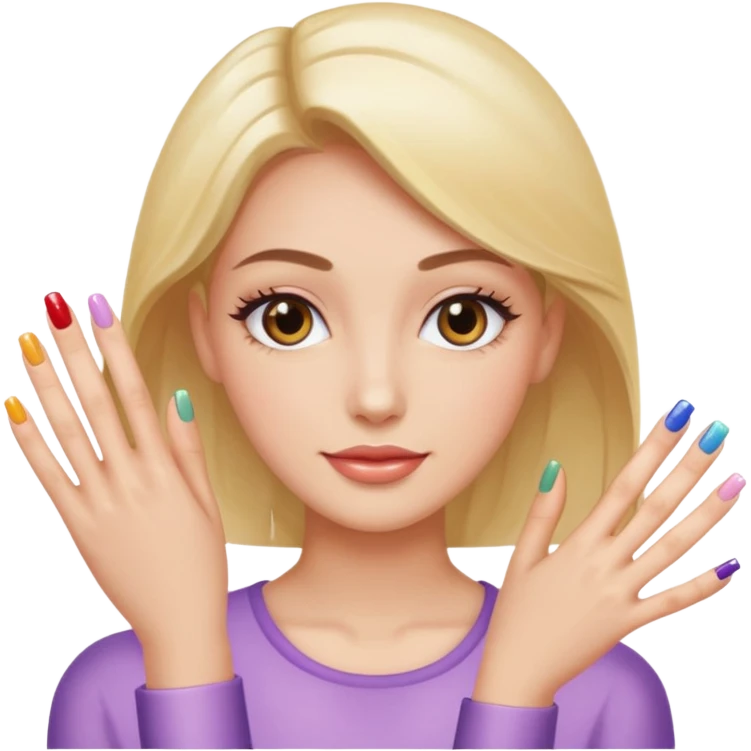 Nail with manicure emoji