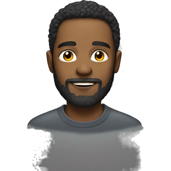 portrait of a young man with grey in beard emoji