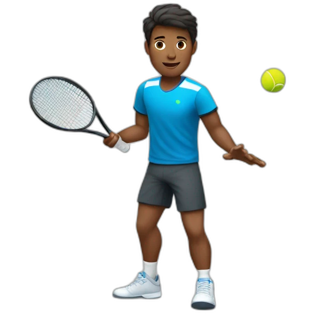 Male tennis serve emoji