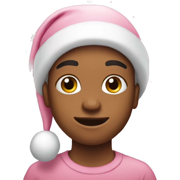 Christmas pink emoji