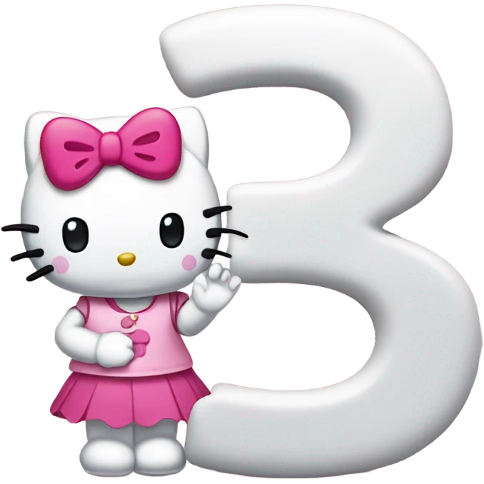 Hellos Kitty with the letter B emoji
