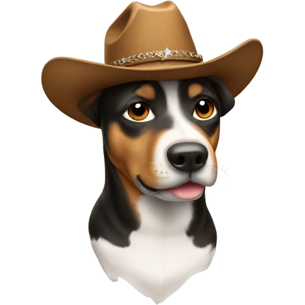 Dog wearing a cowboy hat  emoji