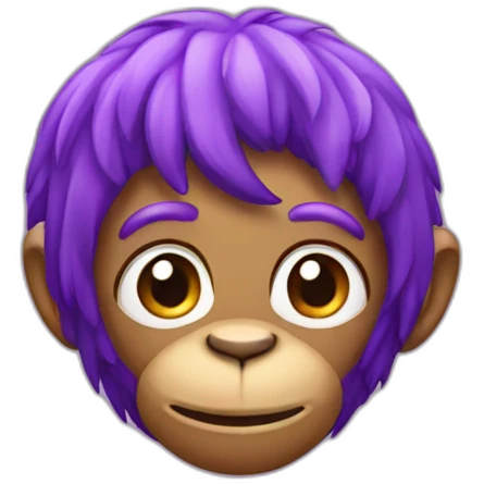 Monkey with purple hair emoji