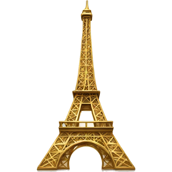 Golden shimmery Eiffel Tower emoji