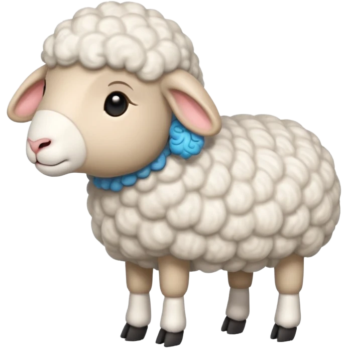 Cute sheep from the side  emoji