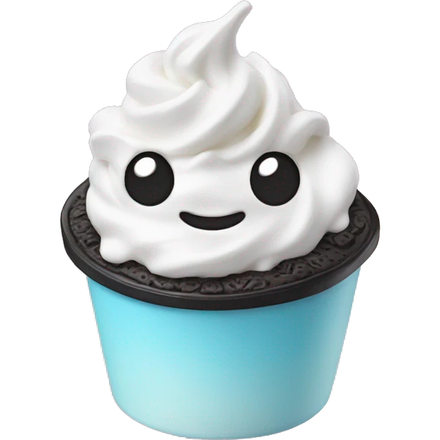 Oreo brand frozen yogurt emoji