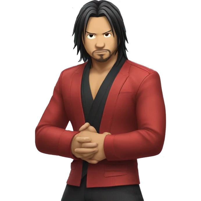 Shinsuke Nakamura doing his posture emoji