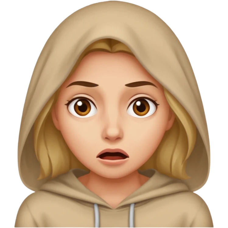 Scared woman hiding behind something  emoji