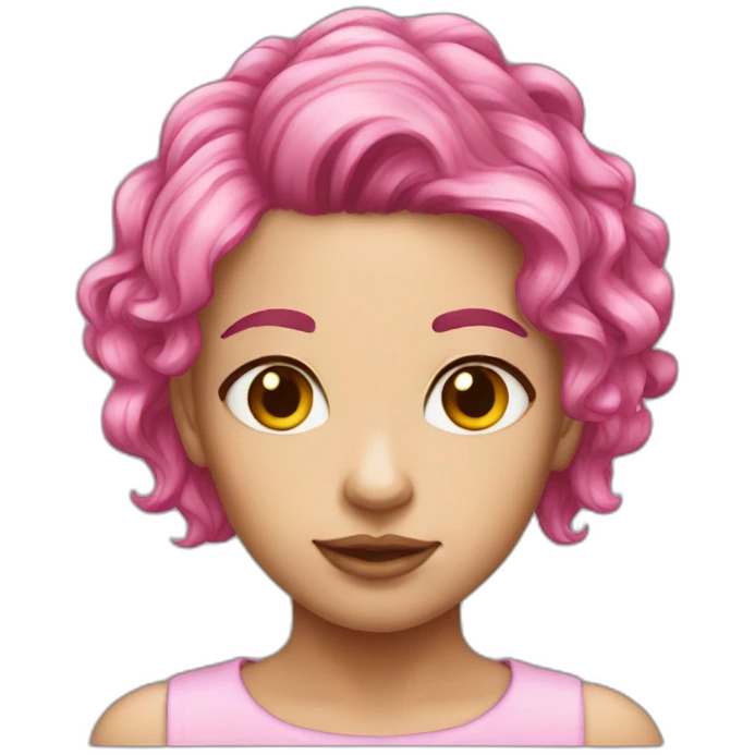 very-ugly-girl-pink-hair emoji