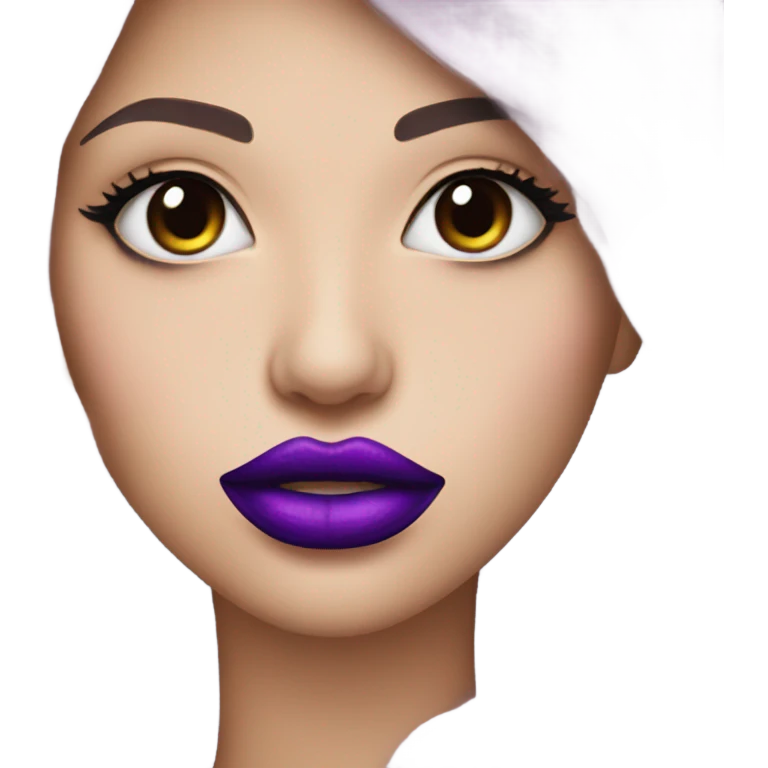 Purple lips  emoji