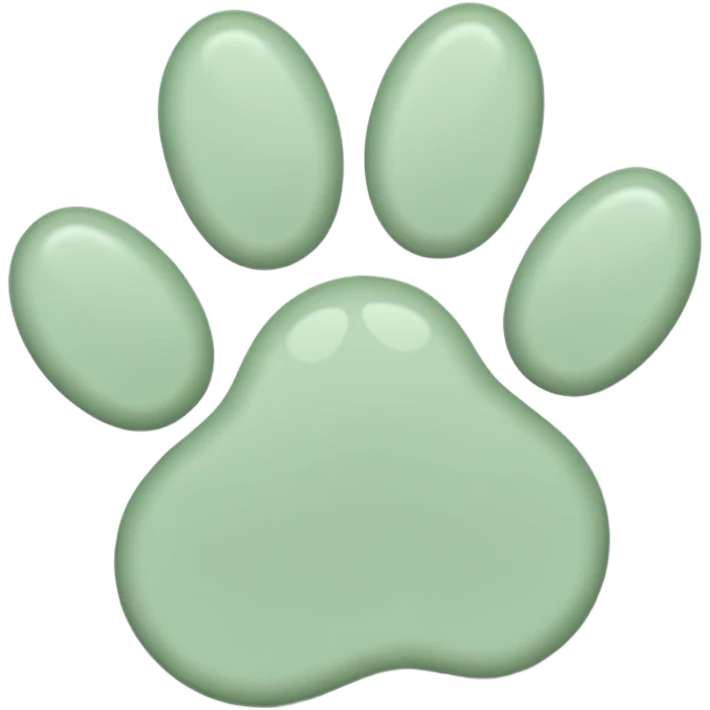 a pastel green pawprint emoji