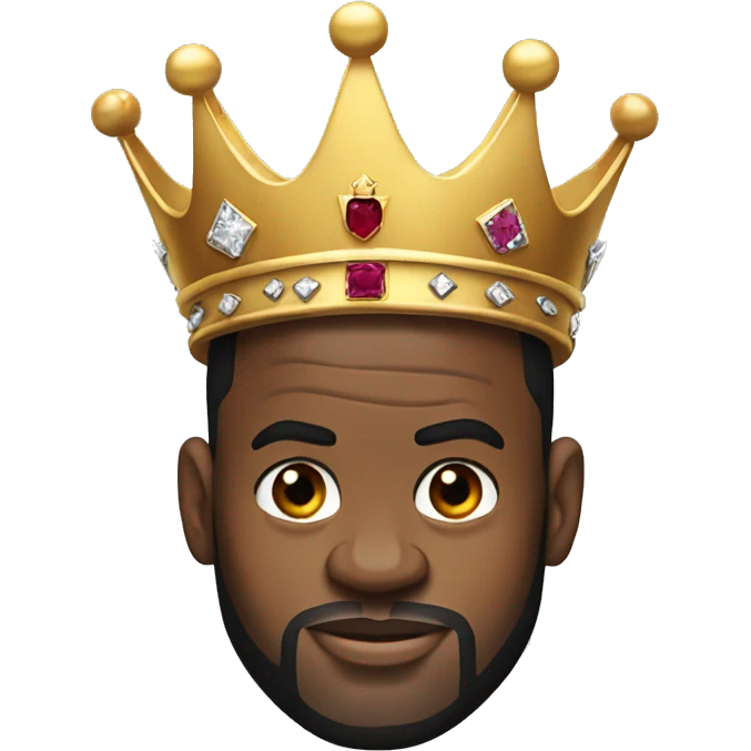 Lebron James with a king crown  emoji