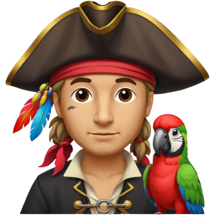 pirate and parrot emoji