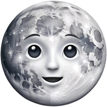 moon on the sky background emoji