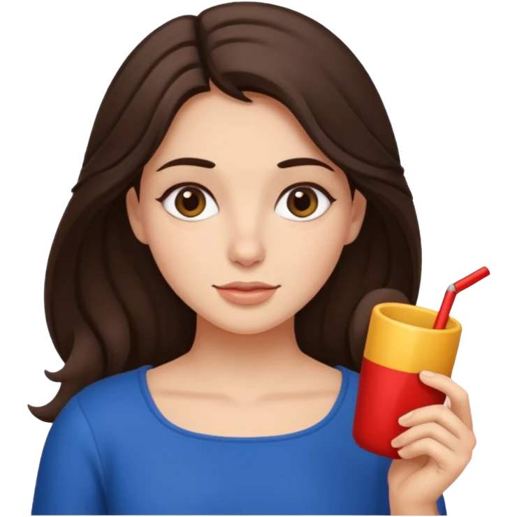 brunette italian girl saying it is what it is emoji
