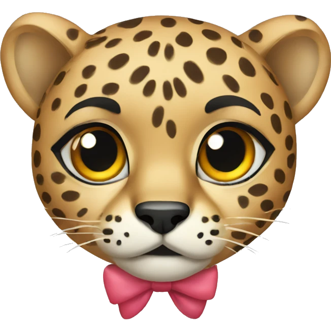 Cheetah with bow emoji