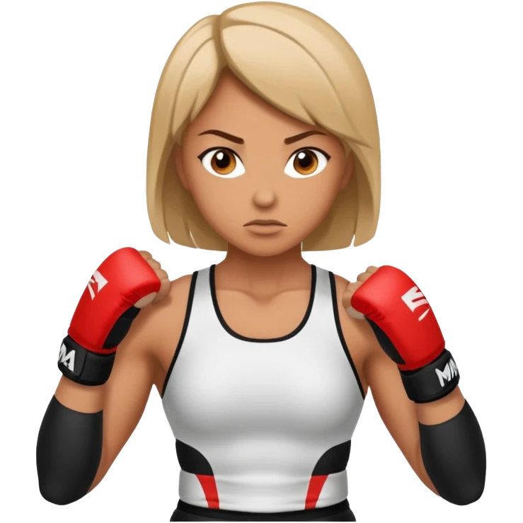 woman making MMA emoji