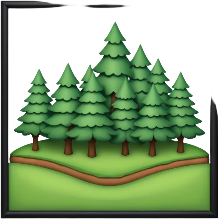 a piece of land with trees and buildings emoji