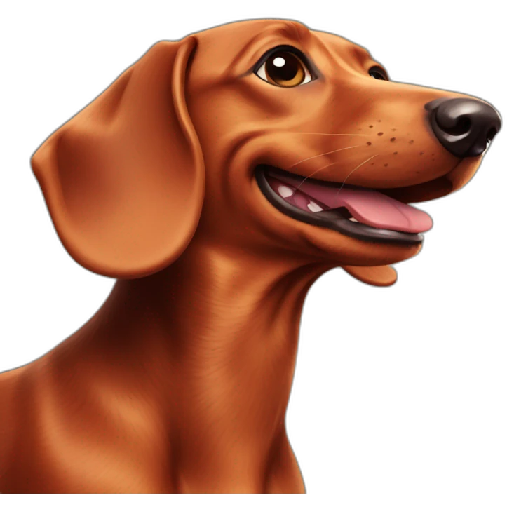 happy red dachshund emoji