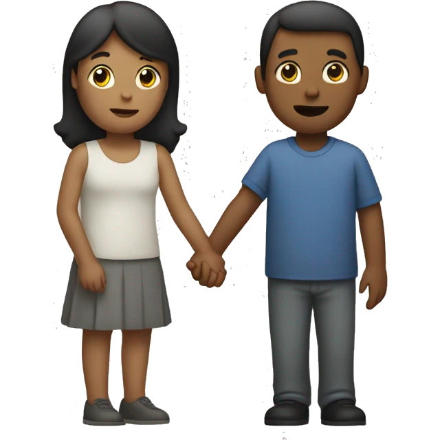 One person holding another person’s finger emoji