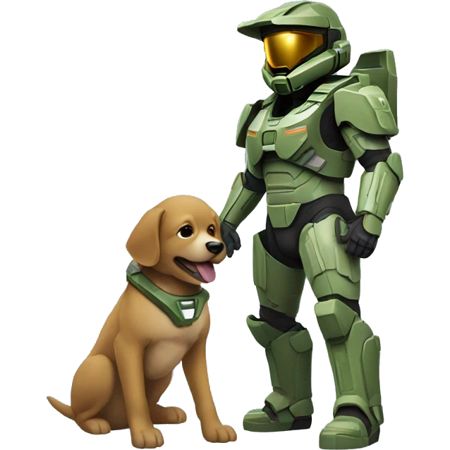 Master chief with a dog  emoji