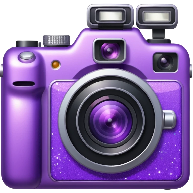 Glitter Hot Camera Purple emoji