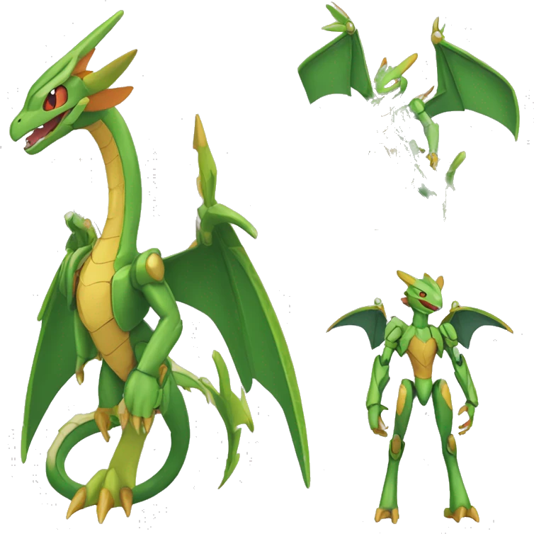Mechanical Flygon-dragon-Charizard-raptor-Medabot-Mecha full body emoji