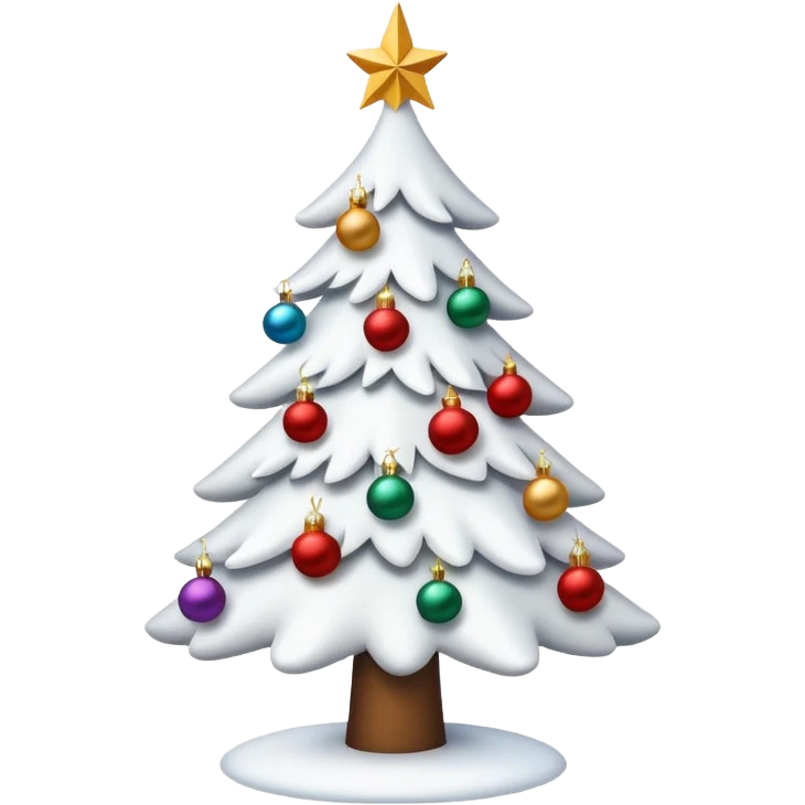   white popular christmas tree emoji