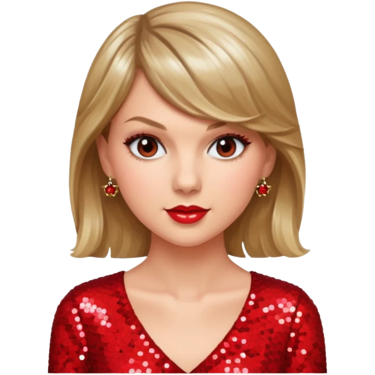 Taylor Swift with red sequin outfit emoji