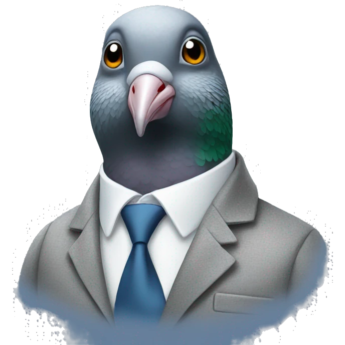 pigeon with tie emoji
