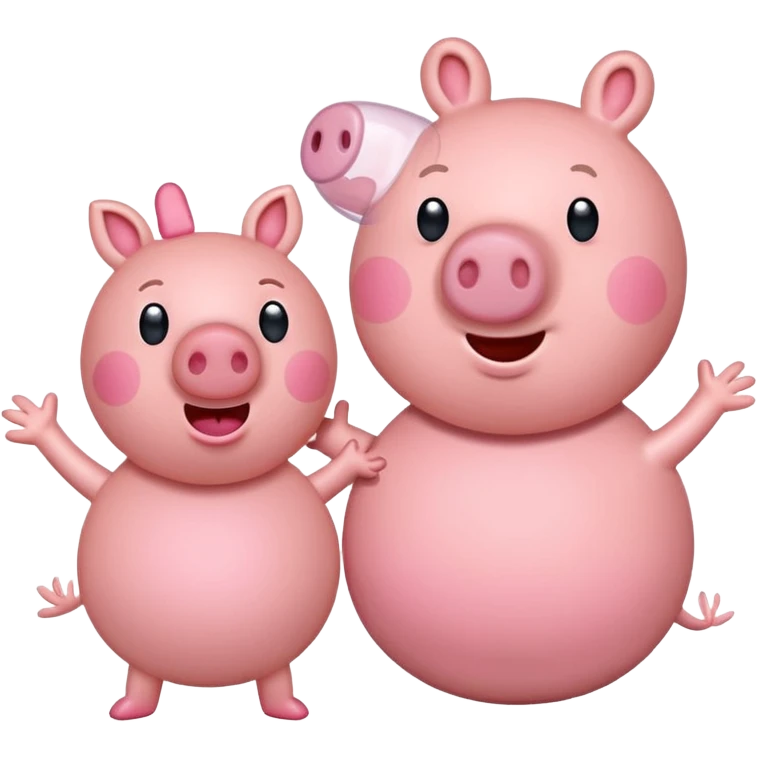 Peppa pig and George pig emoji