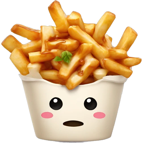 Poutine qui mange une poutine emoji